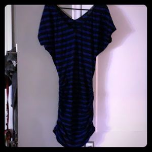 Express blue and black stretchy dress